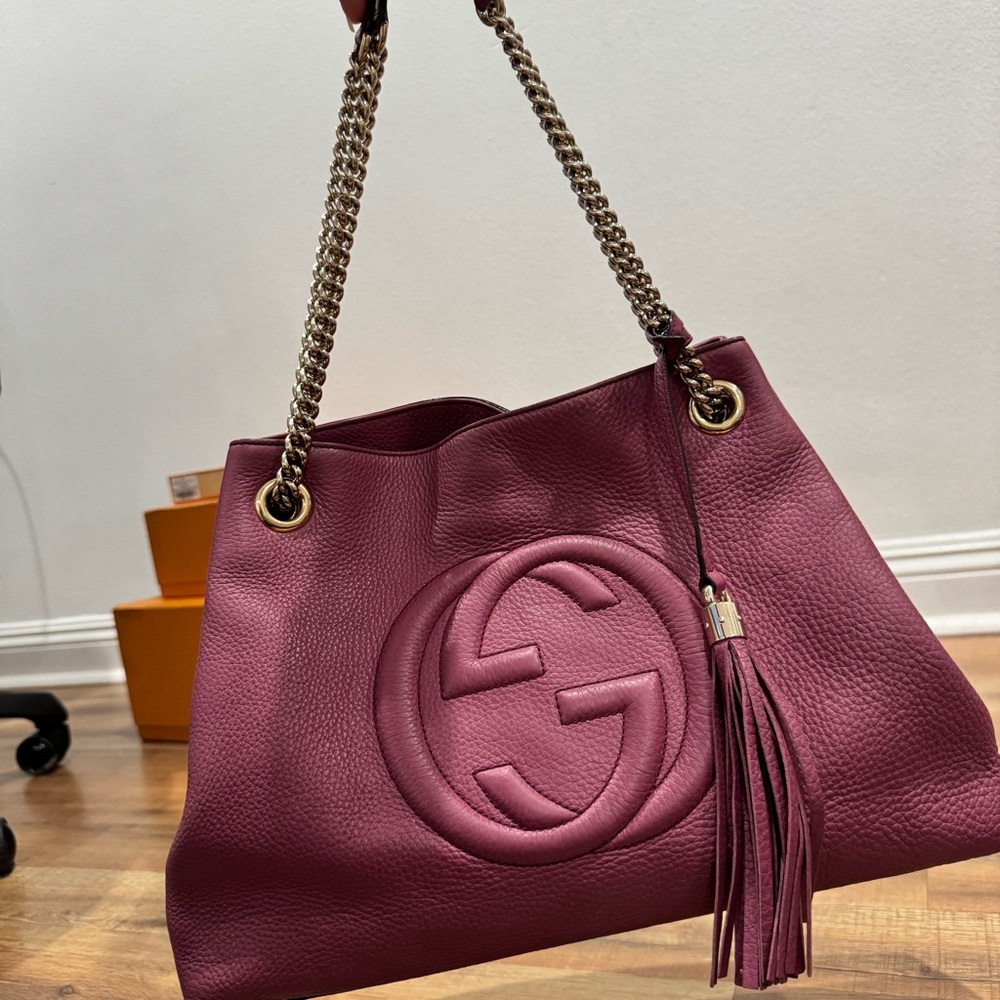 Gucci soho chain leather tote